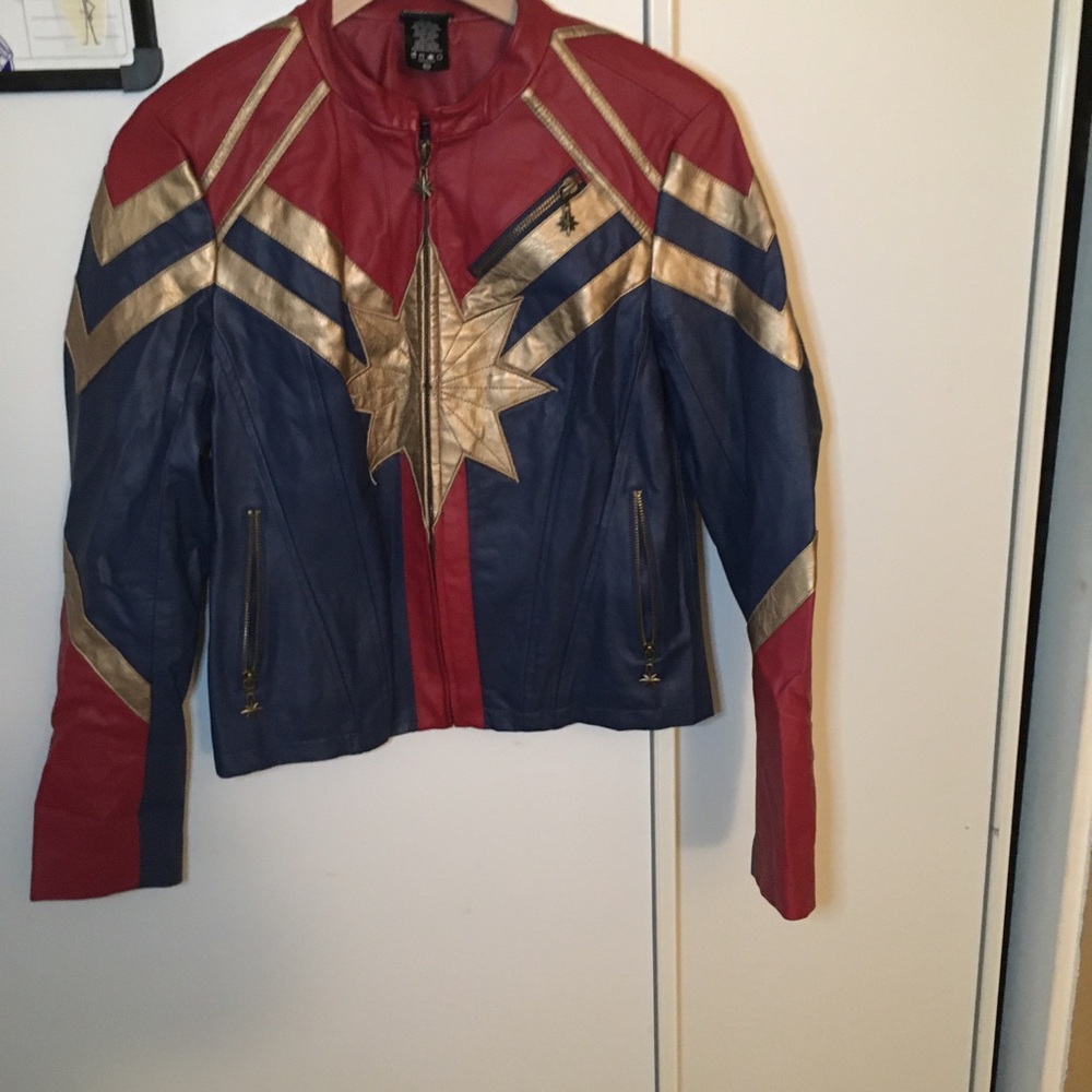 Leather jacket. Captain Marvel